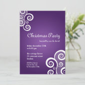 5x7パーティー招待状 エレガントなスワール 紫 招待状 (スタンド正面)