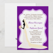 5x7パープルブライド結婚式招待状 招待状 (正面/裏面)