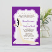 5x7パープルブライド結婚式招待状 招待状 (スタンド正面)
