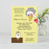 5x7ヒッコリーのDickoryの子供部屋のベビーシャワーの招待状 招待状 (スタンド正面)