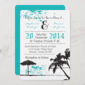 5x7ビーチブリーズ海水結婚式招待状 招待状 (正面/裏面)