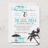 5x7ビーチブリーズ海水結婚式招待状 招待状 (正面)