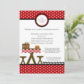 5x7ピクニック夏のバーベキューのパーティの招待状 招待状 (スタンド正面)