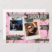 5x7ピンクハンターズ迷彩柄カモフララ上級案内 案内状 (正面/裏面)