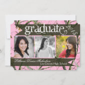 5x7ピンクハンターズ迷彩柄カモフララ上級案内 案内状 (正面)