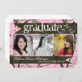 5x7ピンクハンターズ迷彩柄カモフララ上級案内 案内状 (正面/裏面)