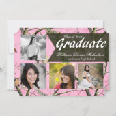 5x7ピンクハンターズ迷彩柄カモフララ上級案内 案内状 (正面)