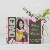 5x7ピンクハンターズ迷彩柄カモフララ上級案内 案内状 (スタンド正面)