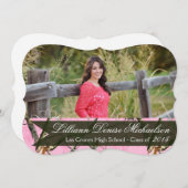 5x7ピンクハンターズ迷彩柄カモフララ上級案内 案内状 (正面/裏面)