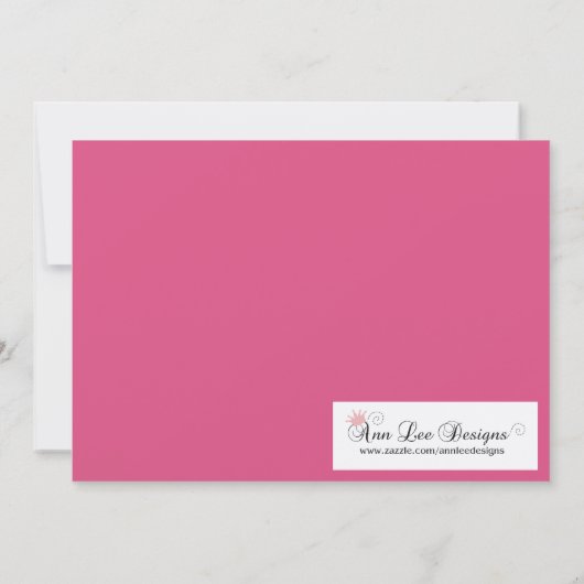 5x7ピンクマスカレードスウィート16誕生日招待状 招待状 (裏面)