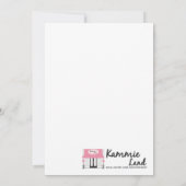 5x7ピンク&ブルーラスベガスバチェロレッテ招待状 招待状 (裏面)