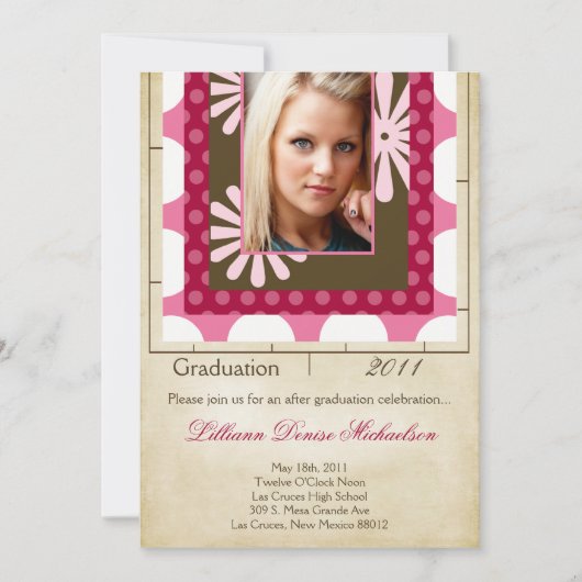 5x7ファブリックスウォッチのフォトグラジェーション発表 招待状 (正面)