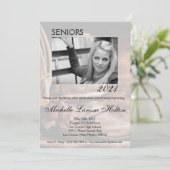 5x7フォト卒業パーティー招待状カウボーイブーツ 招待状 (スタンド正面)