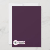 5x7フォト卒業パーティー招待状プラムパープル 招待状 (裏面)