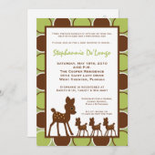 5x7フォレストトリプレットディアベビーシャワー招待状 招待状 (正面/裏面)