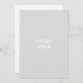 5x7フラットカードポートレートアップロードデザイン 招待状 (正面/裏面)