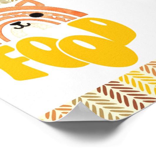 5x7フードステーションボホーウッドランドキツネ誕生日 ポスター (角)