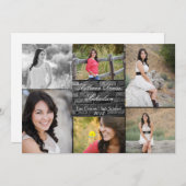 5x7ブラックブリック建物ウォール上級者向け発表 案内状 (正面/裏面)