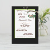 5x7ブラックモンキーベビーシャワー招待状 招待状 (スタンド正面)