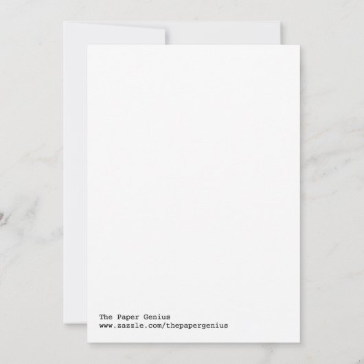 5x7ブルースターの移動式ベビーシャワーの招待状 招待状 (裏面)