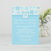 5x7ブルースノーフレークスクリスマスパーティの招待状 招待状 (スタンド正面)