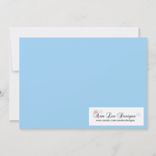 5x7ブルーマスカレードスイート16誕生日招待状 招待状 (裏面)