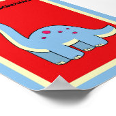 5X7ブロントサウルス恐竜のウォールアート ポスター (角)