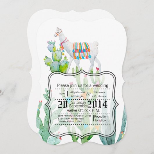 5x7プライド結婚式招待状ボホラマボヘミアンC 招待状 (正面/裏面)