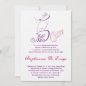 5x7プリンセスの女の子のキンセアニェラの誕生日の招待状 招待状 (正面)