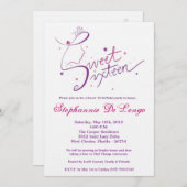 5x7プリンセスガールスウィート16誕生日招待状 招待状 (正面/裏面)