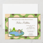 5x7ベビーのカエルの池の人魚のベビーシャワーの招待状 招待状 (正面/裏面)