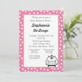 5x7ベビークレードルベビーベッドベビーシャワー招待状 招待状 (スタンド正面)