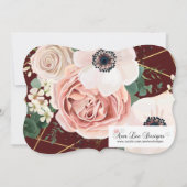 5x7ベビーシャワー招待状ジオメトリックガーデンワイン 招待状 (裏面)