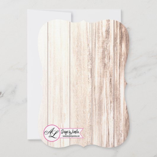 5x7ベビーシャワー招待状ブーツ田舎風 招待状 (裏面)