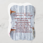 5x7ベビーシャワー招待状ホワイトウォッシュウッドバーンDo 招待状 (正面/裏面)