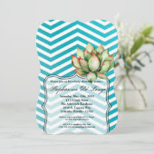 5x7ベビーシャワー招待状ボホカクティサボスクス 招待状 (スタンド正面)