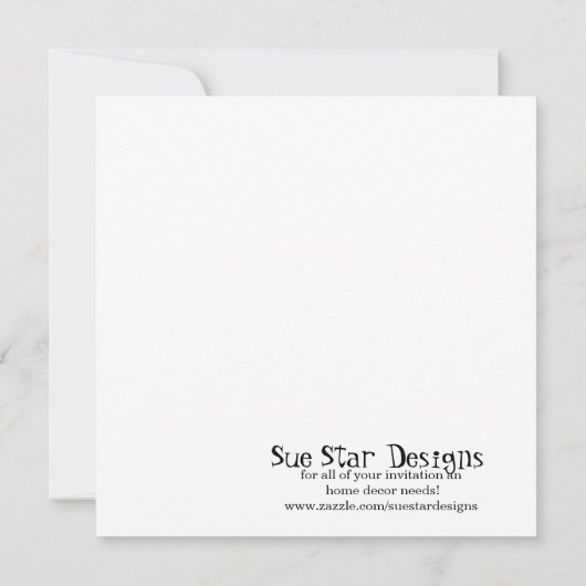 5x7ペンギンのPok点のベビーシャワー 招待状 (裏面)