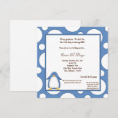 5x7ペンギンのPok点の誕生会の招待 招待状 (正面/裏面)