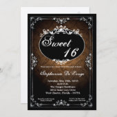 5x7ペンダントブローチスウィート16誕生日招待状 招待状 (正面/裏面)
