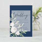 5x7ホワイトブーケスクリプトオーバーレイ結婚予算 (スタンド正面)