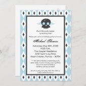 5x7ボーイパンクスカルEMO誕生日パーティーの招待 招待状 (正面/裏面)