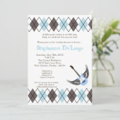 5x7ボーイパンクロッカーギターベビーシャワー招待状 招待状 (スタンド正面)