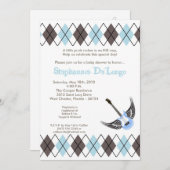 5x7ボーイパンクロッカーギターベビーシャワー招待状 招待状 (正面/裏面)