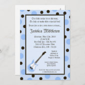 5x7ボーイブルーロッカーギターベビーシャワー招待状 招待状 (正面/裏面)