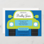 5x7ボーイモンスターカー誕生日パーティーへの招待 招待状 (正面/裏面)