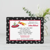 5x7ボーイ·ヒーロ·バースデすごいー·パーティーの招待 招待状 (スタンド正面)