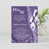 5x7マスカレードキンセアニェラ誕生日招待状 招待状 (スタンド正面)