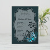 5x7マスカレードキンセアニェラ誕生日招待状 招待状 (スタンド正面)