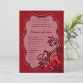 5x7マスカレードキンセアニェラ誕生日招待状 招待状 (スタンド正面)