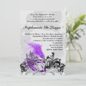 5x7マスカレードキンセアニェラ誕生日招待状 招待状 (スタンド正面)